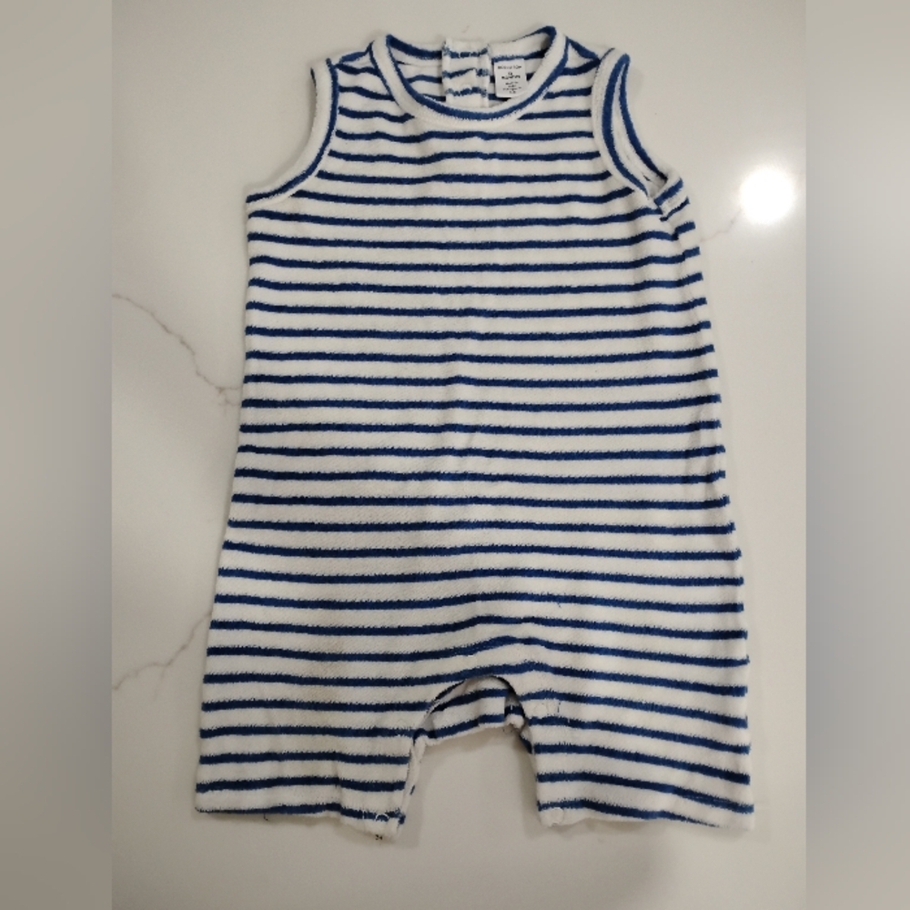 Striped Sleeveless Baby Romper